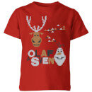 Disney Frozen Olaf and Sven Kids' Christmas T-Shirt - Red