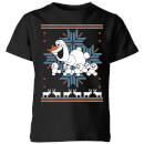 Disney Frozen Olaf and Snowmen Kids' Christmas T-Shirt - Black