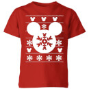 Disney Snowflake Silhouette Kids' Christmas T-Shirt - Red