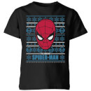 Marvel Spider-Man Kids' Christmas T-Shirt - Black