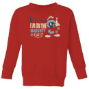 Looney Tunes Martian Who Said Im On The Naughty List Kids' Christmas Jumper - Red