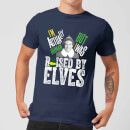 Elf Raised By Elves Men's Christmas T-Shirt - Navy - M