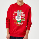 Looney Tunes Bugs Bunny Knit Christmas Jumper - Red