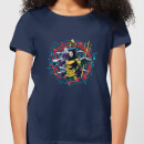 Aquaman Circular Portrait Women's T-Shirt - Navy