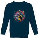 Aquaman Circular Portrait Kids' Sweatshirt - Navy