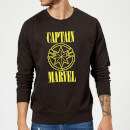 Captain Marvel Grunge Logo Sweatshirt - Black