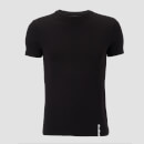 Luxe 極致系列 男士經典短袖上衣 (2件裝) - 黑 / 白 - M