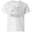 Courage The Cowardly Dog Outline Kids' T-Shirt - White