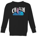 Disney Lilo And Stitch Chillin Kids' Sweatshirt - Black