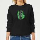 Harry Potter Slytherin Geometric Women's Sweatshirt - Black