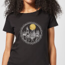 Harry Potter Hogwarts Castle Moon Women's T-Shirt - Black