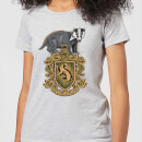 Harry Potter Hufflepuff Drawn Crest Women's T-Shirt - Grey