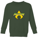 Justice League Aquaman Logo Kids' Sweatshirt - Forest Green