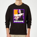 Avengers Endgame Thanos Poster Sweatshirt - Black