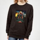 Captain Marvel Movie Starforce Poster Women's Sweatshirt - Black