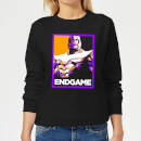 Avengers Endgame Thanos Poster Women's Sweatshirt - Black