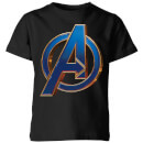 Avengers Endgame Heroic Logo Kids' T-Shirt - Black