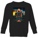 Captain Marvel Movie Starforce Poster Kids' Sweatshirt - Black