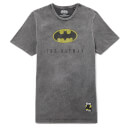 Batman 80th Anniversary Logo T-Shirt - Black Acid Wash