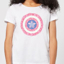 Marvel Captain America Flower Shield Women's T-Shirt - White