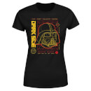 Star Wars Darth Vader Grid Women's T-Shirt - Black
