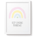 Snüz Keep Chasing Rainbows Nursery Print - Pastel