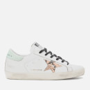 Golden Goose Women's Superstar Trainers - White/Printed Orange Snake Star