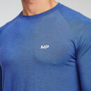 Мъжка тениска с дълги ръкави Performance на MP - кобалтово синьо/черно - XS