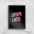 Open Late Typography Poster