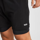 Мъжки спортни шорти Essentials 2 в 1 на MP - черно - XS