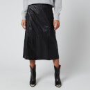 Marant Etoile Women's Domi Faux Leather Mid Skirt - Black