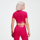 MP Women's Adapt Textured Crop Top- Virtual Pink