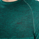 Мъжка безшевна тениска с къс ръкав Essential на MP - ярко зелен меланж - S