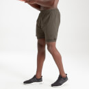 Essentials Training 基礎訓練系列 男士二合一短褲 - 深綠