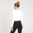 Crop top sans coutures à manches longues MP Shape Seamless pour femmes – Blanc - XXS
