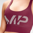 Дамски спортен сутиен с щампа Essentials на MP - лилаво - L