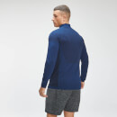Camisola Sem Costuras com Fecho 1/4 Essentials Seamless para Homem da MP - Azul Intenso Marl - XS