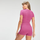 เสื้อครอปผู้หญิง Tempo Seamless - สีชมพู - XXS