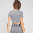 MP Curve 曲線系列 女士短版短袖 T 恤 - 灰 - S