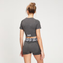 MP Curve 曲線系列 女士短版短袖 T 恤 - 深碳灰 - XS