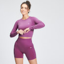 MP Women's Shape Seamless Long Sleeve Crop Top - Orchid