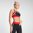 MP Women's Engage Colour Block Convertible Sports Bra - Black/ Danger