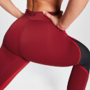 Engage 交鋒系列 女士色塊設計緊身褲 - 紅／酒紅 - XXS