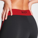 Engage 交鋒系列 女士色塊設計緊身褲 - 黑／紅 - XXS