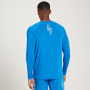 MP Men's Linear Mark Graphic Training Long Sleeve T-Shirt - True Blue - XS