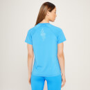 MP Training 樸質系列 線性圖樣女士 T 恤 - 明亮藍 - XS