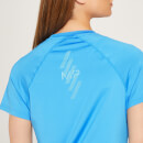 MP Training 樸質系列 線性圖樣女士 T 恤 - 明亮藍 - XS
