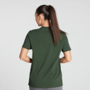 เสื้อยืดกราฟฟิคผู้หญิง Gradient Line รุ่น MP - สีเขียวเข้ม - XS