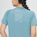  T-shirt d’entraînement MP Run Life pour femmes – Bleu gris/Blanc - XXS