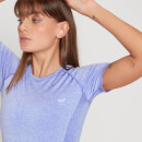 T-shirt court à manches courtes MP Curve pour femmes – Violet craie - L
